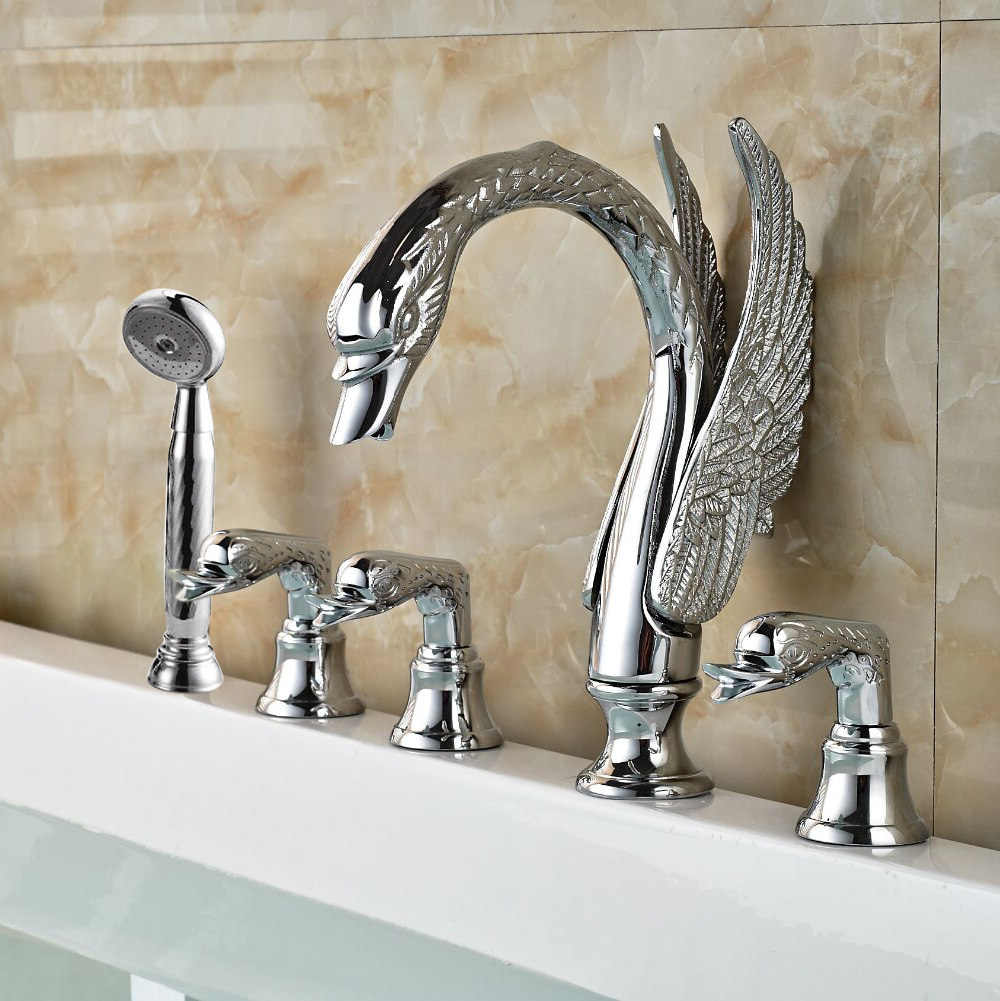 Juno Elegant Swan Bathroom Faucets S-1007 At BathSelect, Swan Neck Shower  Head, Bathroom Mirror Cabinet With Lights And Bluetooth, Swan Neck Bathroom  Faucet