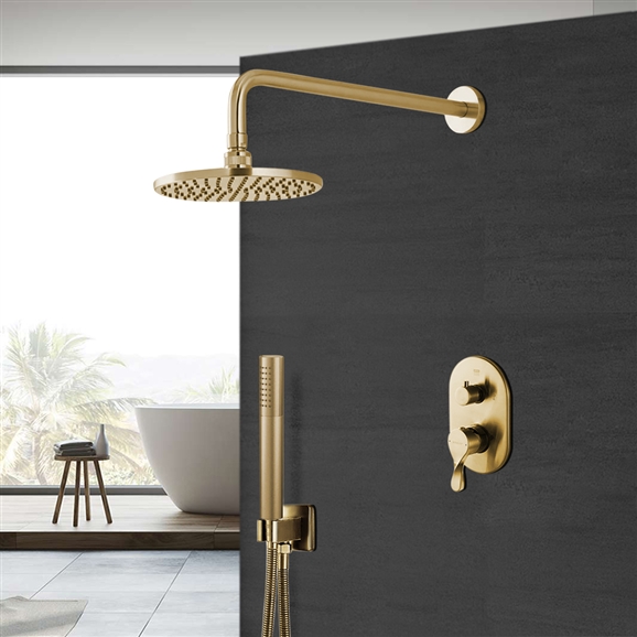 Moen Brushed Gold Shower Fixtures