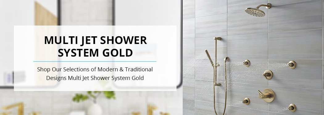 Multi Jet Shower System Gold | BathSelect