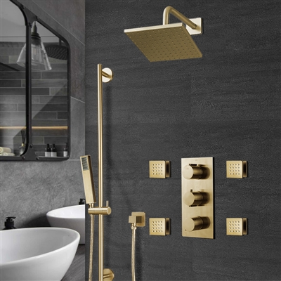 Brushed Gold Shower Set