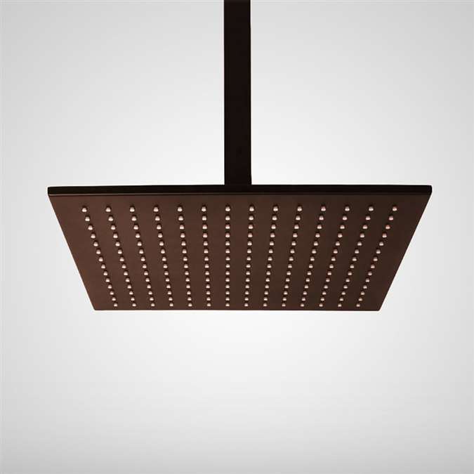 8" Light Oil Rubbed Bronze Square Color Changing LED Rain Shower Head