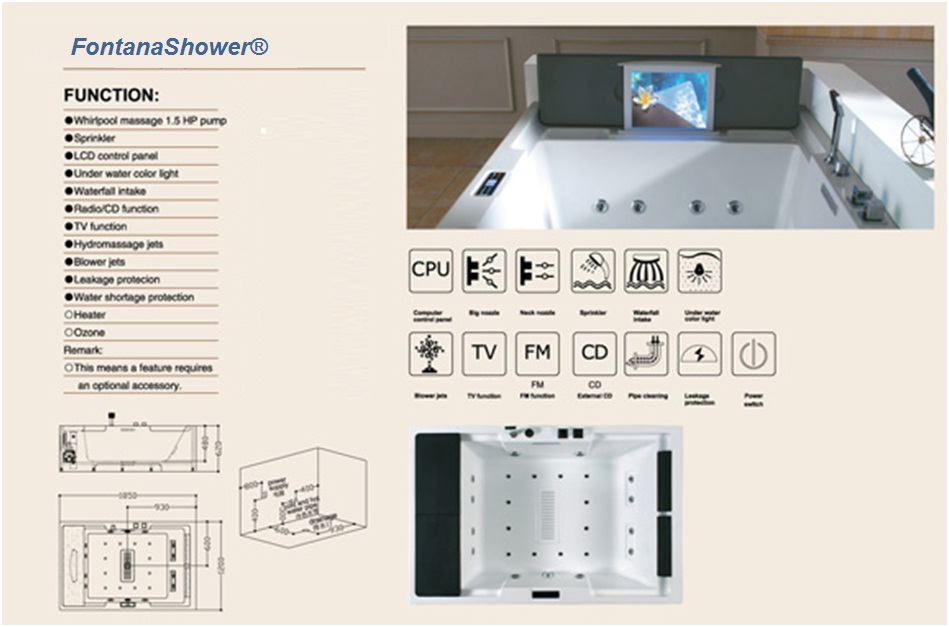 Dropped-in-recessed-bathtub