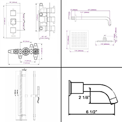 Venece Thermostatic Shower System Set