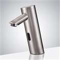 BathSelect Automatic Commercial Brushed Nickel Sensor Faucet Solid Brass Construction