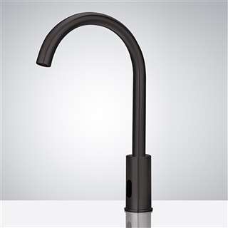 Hostelry BathSelect Wella Dark Oil Rubbed Bronze Goose Neck Automatic Commercial Sensor Faucet