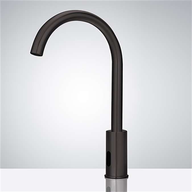 Hostelry BathSelect Wella Dark Oil Rubbed Bronze Goose Neck Automatic Commercial Sensor Faucet