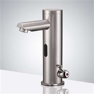 Temperature Control Solid Brass Brushed Nickel Sensor Faucet