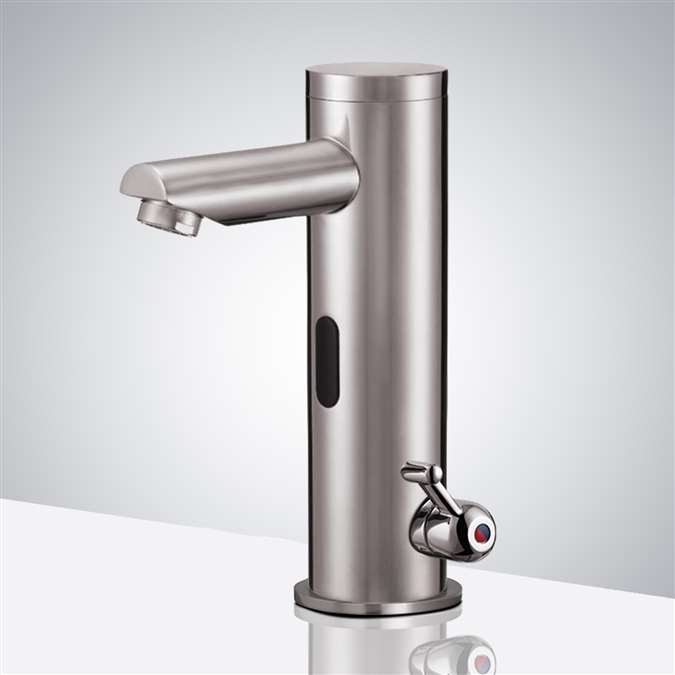 Temperature Control Solid Brass Brushed Nickel Sensor Faucet