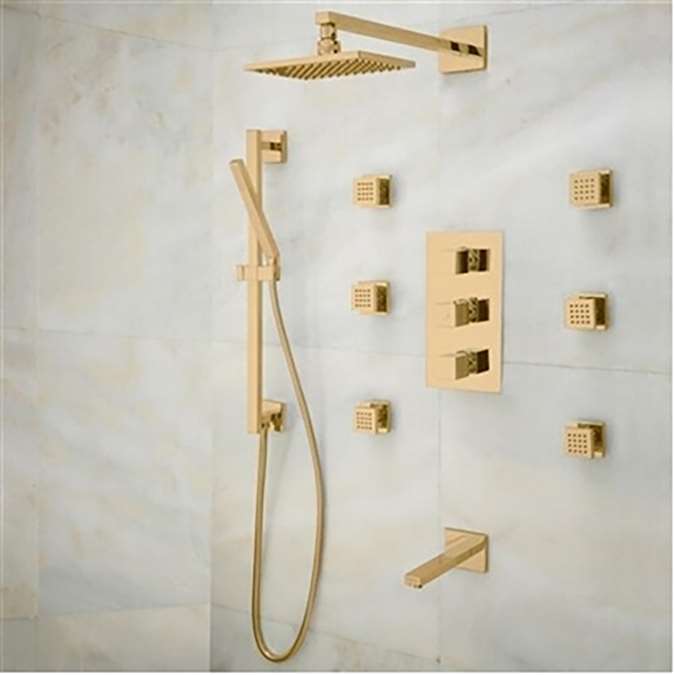 Napoli Rainfall Thermostatic Shower Set with Faucet