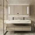 Bathselect Dark Khaki Luxury Bathroom Vanity With LED Mirror