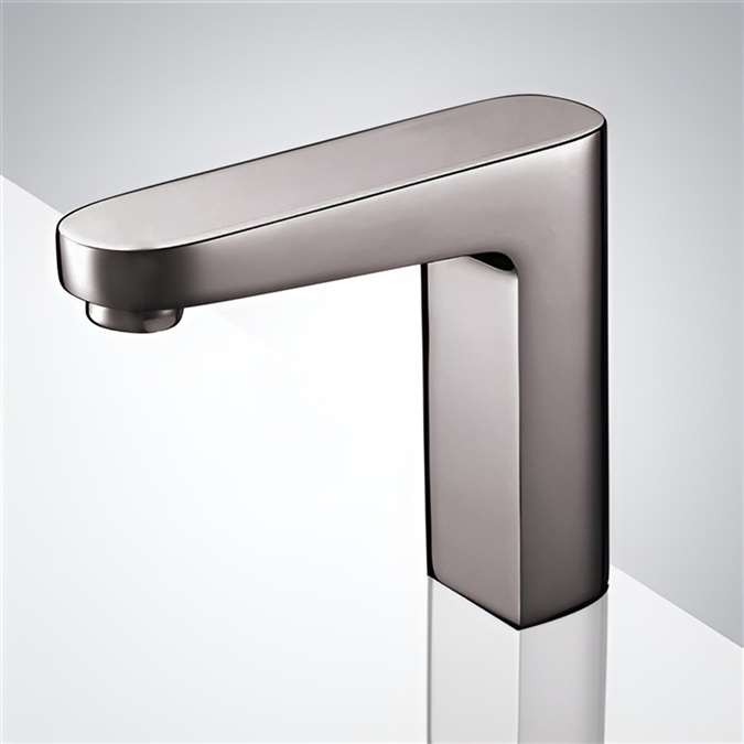 Hospitality Touchless Basin Automatic Commercial Brushed Nickel Sensor Faucet