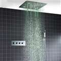 Square LED Light Ceiling  Shower With 20" SPA Spray Concealed