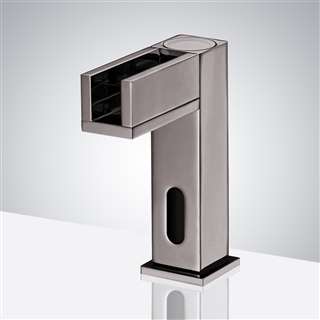 BathSelect Brushed Nickel Contemporary Commercial Automatic Waterfall Sensor Faucet