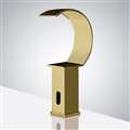 Fontana Brushed Gold Commercial Waterfall Style Motion Sensor Faucet