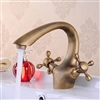 Rubeno Hostelry Antique Brass Sink Faucet