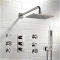 brushed nickel shower head body jet handshower set