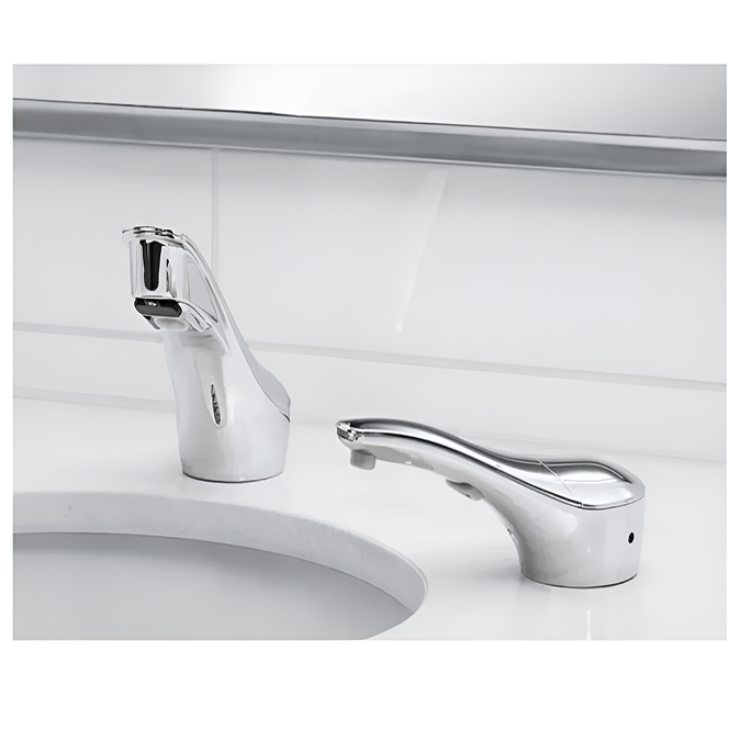 Bathselect Designer Series 0.5 GPM Auto Faucet with Chrome Finish and Soap Dispenser