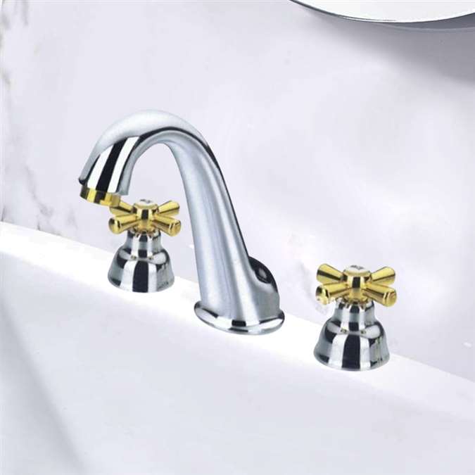 Leo Dual Handle  Brass Chrome Finish Faucet