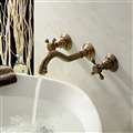 BathSelect Hospitality Venice Classico Antique Brass Wall Mount Faucet