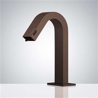 BathSelect Dual Function Automatic Deck Mount Light Oil Rubbed Bronze Sensor Water Faucet and Soap Dispenser