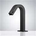 BathSelect Dual Function Automatic Deck Mount Matte Black Sensor Water Faucet and Soap Dispenser