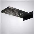 Hostelry BathSelect LED Dark Oil Rubbed Bronze/Matte Black Waterfall/Rainfall Shower Head