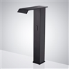 Hotel Lobby Restroom BathSelect Matte Black Commercial Hands Free Deck Mount Sensor Faucet