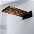 BathSelect LED Light Oil Rubbed Bronze Waterfall/Rainfall Shower Head