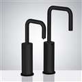 Verona Commercial Matte Black Automatic Motion Sensor Faucet and Soap Dispenser