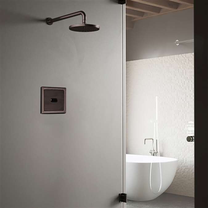 Light Oil Rubbed Bronze Sensor Controlled Automatic Shower Set