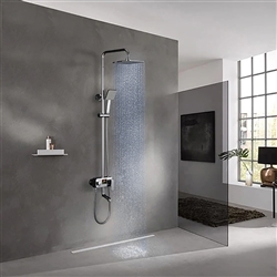 Renaldo Chrome Temperature Control Color Changing LED Shower Set