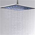 Hotel Cholet Brushed Nickel 16-inch LED Ceiling Rain Shower Head