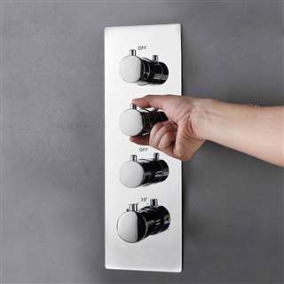 Three Function Chrome Diverter Shower Controller Mixer