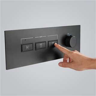 Four Function Matte Black Diverter Shower Controller Mixer