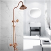 St. Gallen Rose Gold Wall Mounted Bathroom Rainfall Shower Combo Set