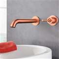 Creteil Rose Gold Wall Mount Dual Hole Faucet with Single Handle