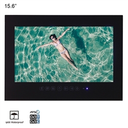 Bavaria 15.6" inch Wall Mount Water Proof Bathroom LED TV (Black)