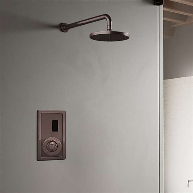 Light Oil Rubbed Bronze Sensor Controlled Automatic Shower Set