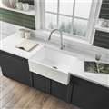 Geneva Pure Acrylic Rectangle Single Apron Front Sink Kitchen