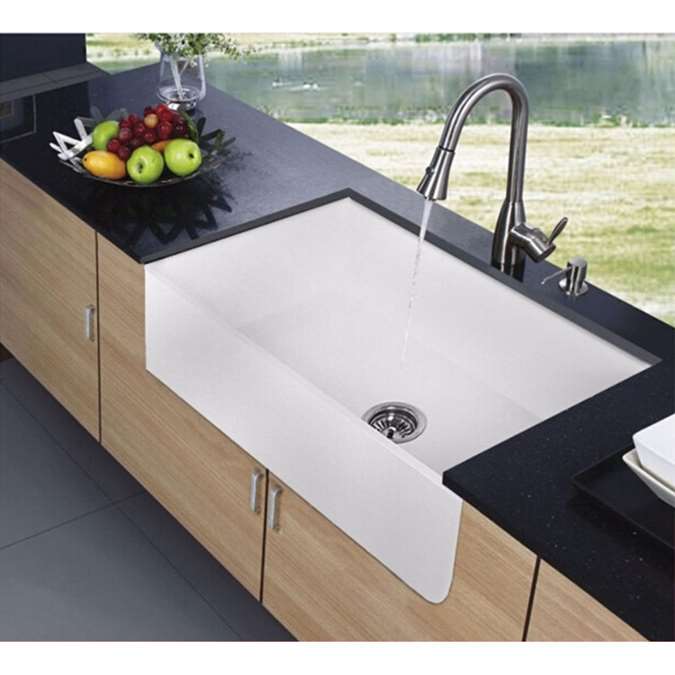 Chatou White Bacteria Resistance Kitchen Sink