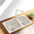 Verona White Artificial Stone Deep Kitchen Sink