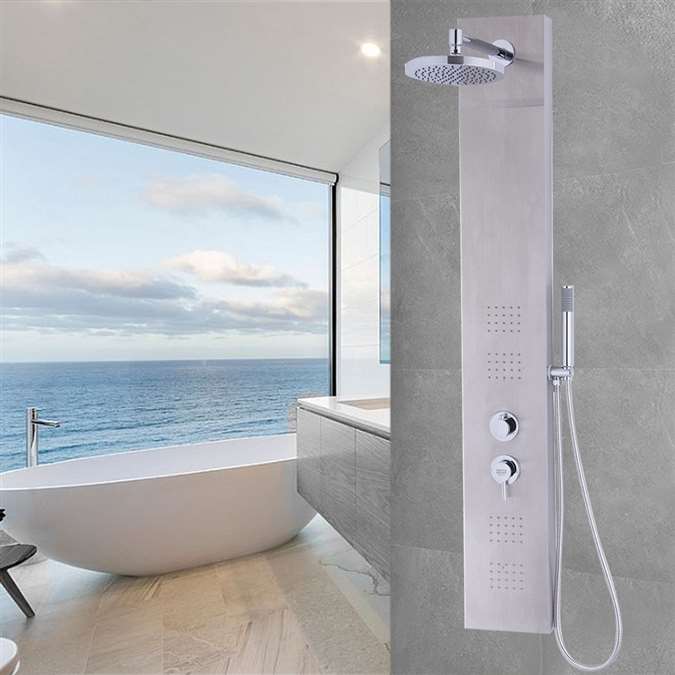 Brushed Stainless Steel Shower Panel