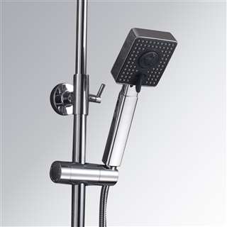 Anti-Limescale Square High Pressure Oxygenics Handheld Shower Head for Bathroom