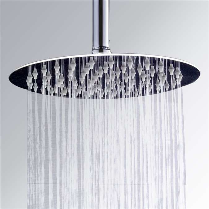 Oxygenics 15cm Stainless Steel Round Overhead Ultra-Thin High Pressure Shower Head