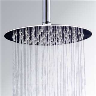 Oxygenics 20cm Stainless Steel Round Overhead Ultra-Thin High Pressure Shower Head