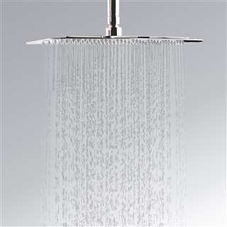 Oxygenics Stainless Steel Ultra-Thin Overhead High Pressure 30cm Square Shower Head