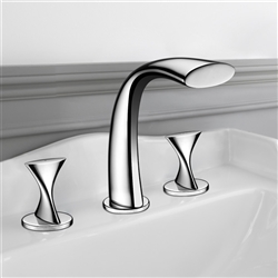 Amida Chrome Finish Double Handled Bathtub Faucet