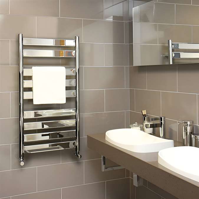 BathSelect Stainless Steel Electric Bar Towel Warmer In Chrome Finish