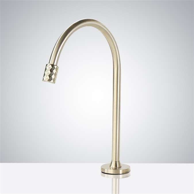 BathSelect Long Stem Brushed Gold Commercial Motion Sensor Faucet