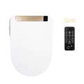 BathSelect High Quality Intelligent Smart Toilet Seat Cover In White-Gold Color Control